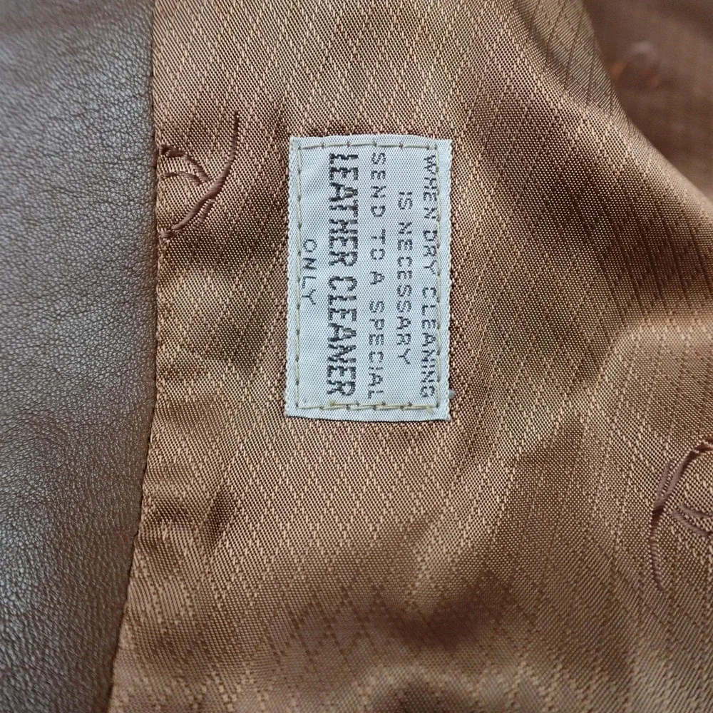 Vintage Remy Blazer Mens 42 Brown Leather Sport Coat 2 Button Jacket Butter Soft